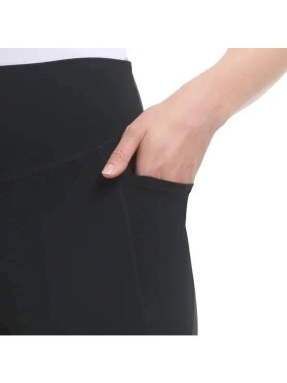 NWT Jockey Women's S Black Yoga Pants High Waist Wide leg Pockets C0419 - Picture 3 of 13